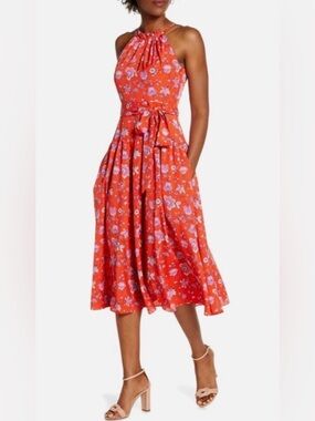 Eliza J Floral Halter Dress for Sale up to 90% Off: Poshmark